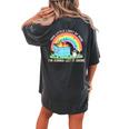Groovy This Little Light-Of Mine Dumpster Fire Raccoon Women's Oversized Comfort T-Shirt Back Print Pepper