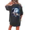 Opossum & Raccoon Moon Howling Tee - Women's Oversized Comfort Pepper