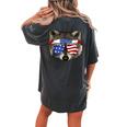 Patriotic Raccoon Women's Oversized T-Shirt – July 4th Back Print Pepper