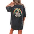 Raccoon Comfort Women's Oversized T-Shirt - Fun Back Print Pepper