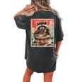 Raccoon Eating Ramen Women's Oversized T-Shirt - Anime Style Pepper