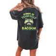 Raccoon Graphic Women's Oversized T-Shirt | Fun Casual Back Print Pepper