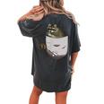Raccoon Lover Oversized Women's T-Shirt | Animal Theme Back Print Pepper