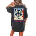 Raccoon Lover Oversized Women's T-Shirt | Cute Wildlife Design Pepper