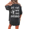 Raccoon Lover Women's Oversized Back Print T-Shirt - Cute & Comfy Pepper