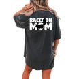 Raccoon Lover Women's Oversized T-Shirt | Animal Mom Back Print Pepper