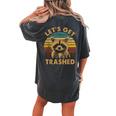 Raccoon Lovers Fun Animal T-Shirt | Small Oversized Fit | Women's Pepper