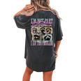 Raccoon Meme Women's Oversized T-Shirt - Back Print, Casual Style Pepper