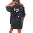 Raccoon Trash Panda Crew Neck Women's T-Shirt - Casual Comfort Style Pepper