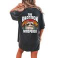 Raccoon Whisperer Women's Tee - Vintage Retro Back Print Pepper