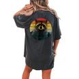 Raccoon Women's Oversized Comfort T-Shirt - Back Print | Cozy Casual Wear Pepper