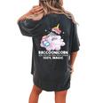 Raccoonicorn Trash Panda Women's Oversized Back Print T-Shirt Pepper