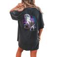 Raccoons Howling At The Moon Shirt Raccoon Women's Oversized Comfort T-Shirt Back Print Pepper