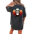 Retro Panda In Sunglasses BBQ Pool Party Panda Women's Oversized Comfort T-Shirt Back Print Pepper