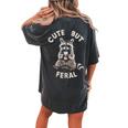 Sarcastic Raccoon Back Print Oversized Comfort T-Shirt - Women - Casual Fun Pepper