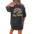 Stay Trashy Women's Oversized Tee - Raccoon & Opossum Meme Vibe Pepper