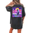 Vaporwave Raccoon Meme Women's Oversized T-Shirt | Retro Synth Vibes Pepper