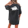 Vintage Women's Oversized T-Shirt with Retro Raccoon - Casual Charm Pepper