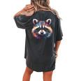 Watercolor Raccoon T-Shirt - Women's Oversized All-Season Top Pepper