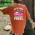 Feral Raccoon & Opossum Meme Women's Oversized Tee - Humor Back Print Yam