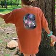 Ferret Howling Moon Women's Oversized T-Shirt | Back Print Yam