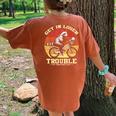 Get In Loser Raccoon Opossum Women's Oversized Comfort Tee - Back Print Yam