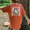 Possum Racoon Adopt A Cat Team Trash Opossums Raccoons Small Women's Oversized Comfort T-Shirt Back Print Yam