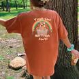 Raccoon Comfort Women's Oversized T-Shirt - Fun Back Print Yam