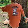Raccoon Girl Summer Oversized Women's T-Shirt - Cute & Funny Back Print Yam