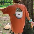 Raccoon Lover Oversized Women's T-Shirt | Animal Theme Back Print Yam