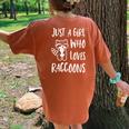 Raccoon Lover Women's Oversized Back Print T-Shirt - Cute & Comfy Yam