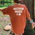 Raccoon Mode On Women's Oversized T-Shirt | Cute Animal Lover's Choice Yam