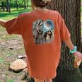Raccoon Moon Howling Head Oversized T-Shirt for Men & Women Yam