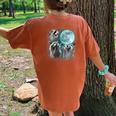 Raccoon Moonlight Howl | Women's Comfort Fit Back Print T-Shirt Yam