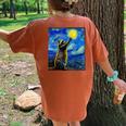 Raccoon Starry Night Women's Oversized T-Shirt - Art Lover's Gift Yam