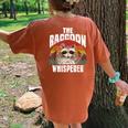 The Raccoon Whisperer Raccoon's Lover Vintage Retro Women's Oversized Comfort T-Shirt Back Print Yam