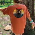 Raccoon Women's Oversized Comfort T-Shirt - Back Print | Cozy Casual Wear Yam