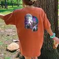 Raccoons Howling At The Moon Shirt Raccoon Women's Oversized Comfort T-Shirt Back Print Yam
