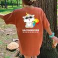 Racoonicorn Trash Panda Raccoon With Unicorn Horn Women's Oversized Comfort T-Shirt Back Print Yam