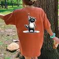 Retro Raccoon Rock T-Shirt | Women's Oversized Comfort | Back Print Yam