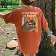 Retro Raccoon Women's Oversized T-Shirt - Camping Comfort Back Print Yam