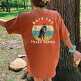 Retro Sunset Raccoon Women's Oversized T-Shirt - Eco Impact Yam