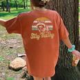 Stay Trashy Opossum Raccoon Internet Memes Meme Women's Oversized Comfort T-Shirt Back Print Yam
