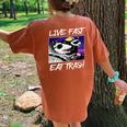 Street Cats & Raccoons Women's Oversized T-Shirt - Eat Trash Theme Yam