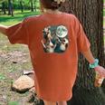 Three Possum Moon Women's Oversized Comfort Tee - Quirky Meme Back Print Yam