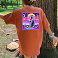 Vaporwave Raccoon Meme Women's Oversized T-Shirt | Retro Synth Vibes Yam