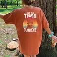 Vintage Retro Save The Trash Pandas Raccoon Women's Oversized Comfort T-Shirt Back Print Yam