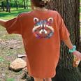 Watercolor Raccoon T-Shirt - Women's Oversized All-Season Top Yam