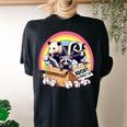 Adopt A Street Cat Opossum Raccoon Skunk Vintage Women's Oversized Comfort T-Shirt Back Print Black