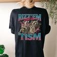 Autistic Raccoon Meme Women's Oversized T-Shirt | Comfort Fit Black